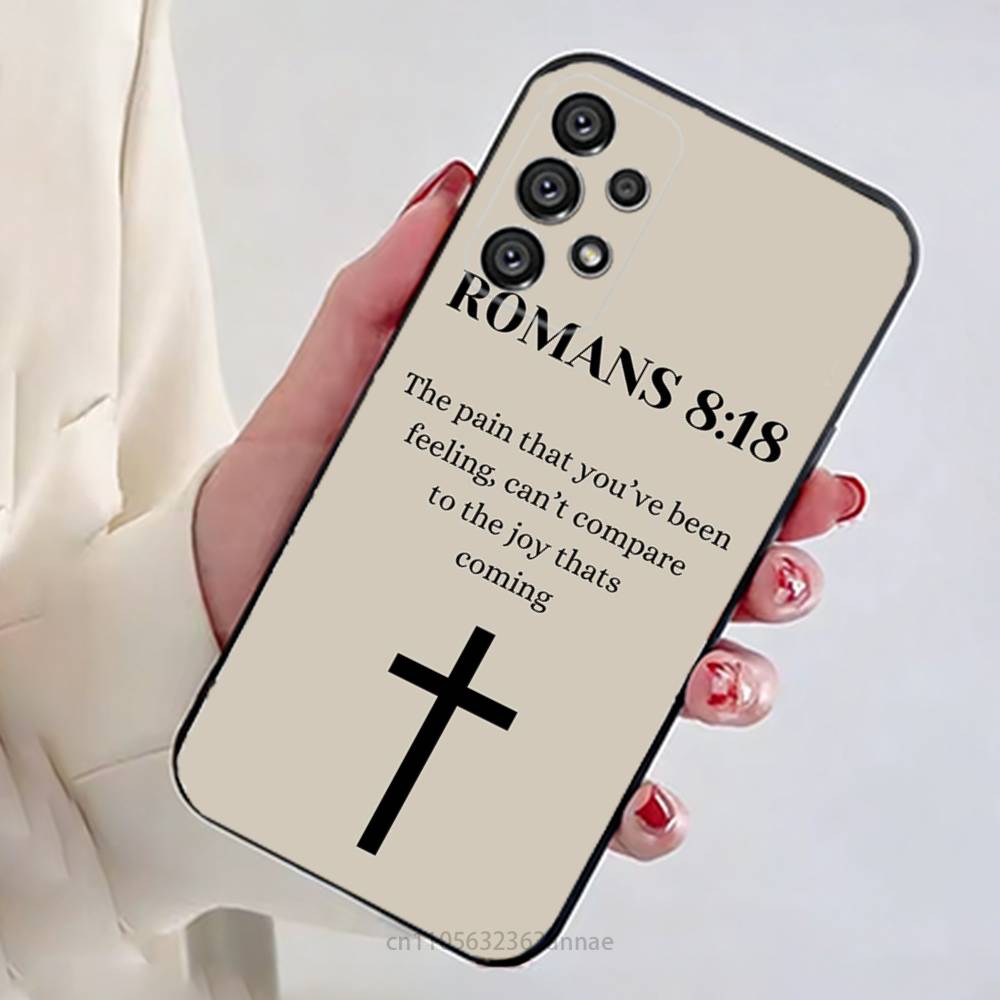 

God Jesus Bible Verse Isaiah Phone Case For Samsung Galaxy A13,21s,22,31,32,52,53,71,80,A91 Soft Black Shell Samsung A13