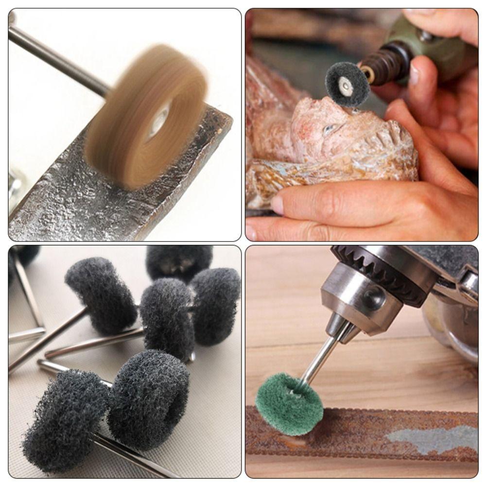 10pcs Nylon Drill Abrasive Brush Buffing Fiber Grinding Head  Grinding Machine Accessories