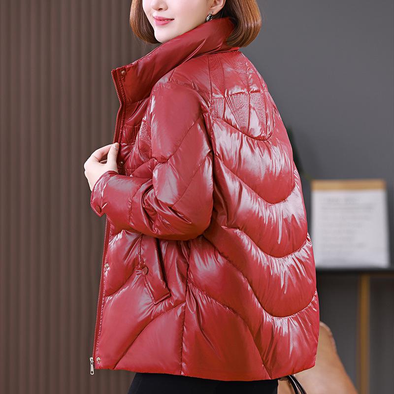 

Mid-Length Down Cotton Coat - 2024 Stand-Up Collar Winter Jacket for Women M for 80-121 Jin