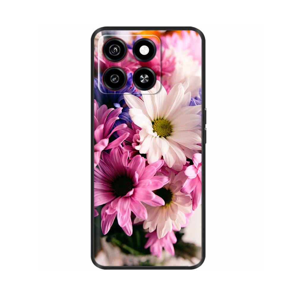 For ZTE Blade A35 Case For ZTE Blade A55 Cover Fashion Flower Slim Soft Silicone Phone Cases for ZTE A35 A 35 Fundas TPU Coque