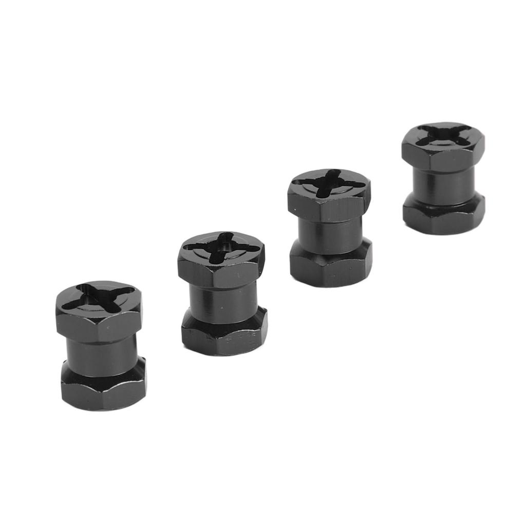 4PCS RC Wheel Hex Spacers 12mm Dia 15mm Length Hex Hub Extenssion with Metal Locking Lug Nut and