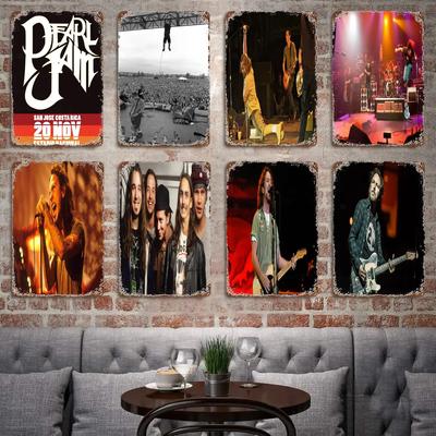 Pearl Jam Band metallo Decor Poster Segno di Latta Vintage Segno Metallico Placca Decorativa per Pub Bar Man Cave Club Decorazione Murale