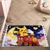 Area Rug, Faux Cashmere, Pikachu 3D Print, Soft Water Absorbent, Cute Strawberry Cartoon Bedroom Floor Carpet