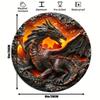 Volcanic Dragon Metal Wall Art Weatherproof Outdoor Indoor Home Decor