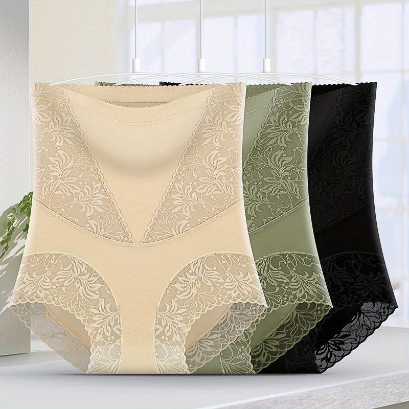 High Waist Lace Shapewear Panties for Women, Tummy Control Body Shaper Underwear