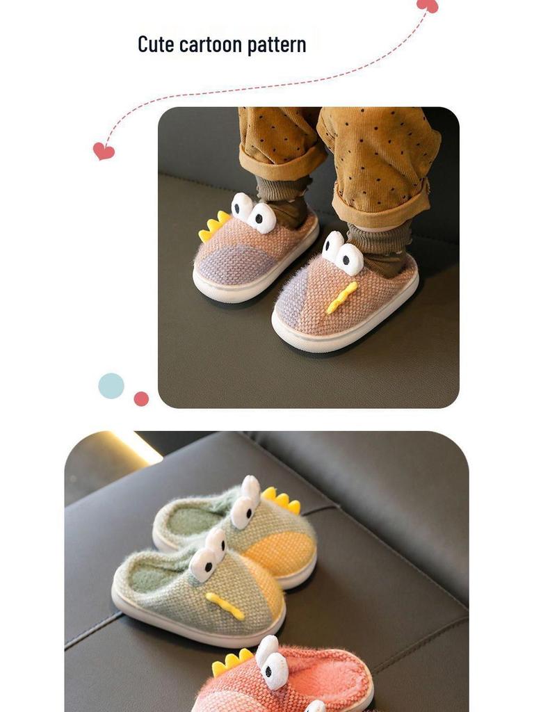 Kinder Cartoon Winterschuhe - Rutschfeste Hausschuhe für Jungen & Mädchen mit Samt, Eltern-Kind-Passform