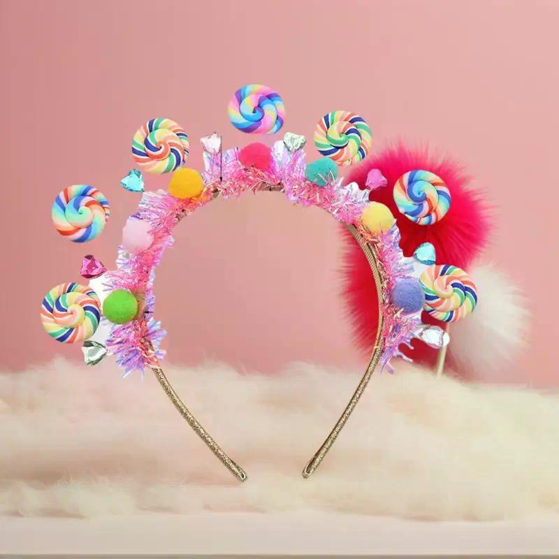 New Cartoon Lollipop Hairband Sweet Candy Hairband Girly Heart Princess Hair Accessories