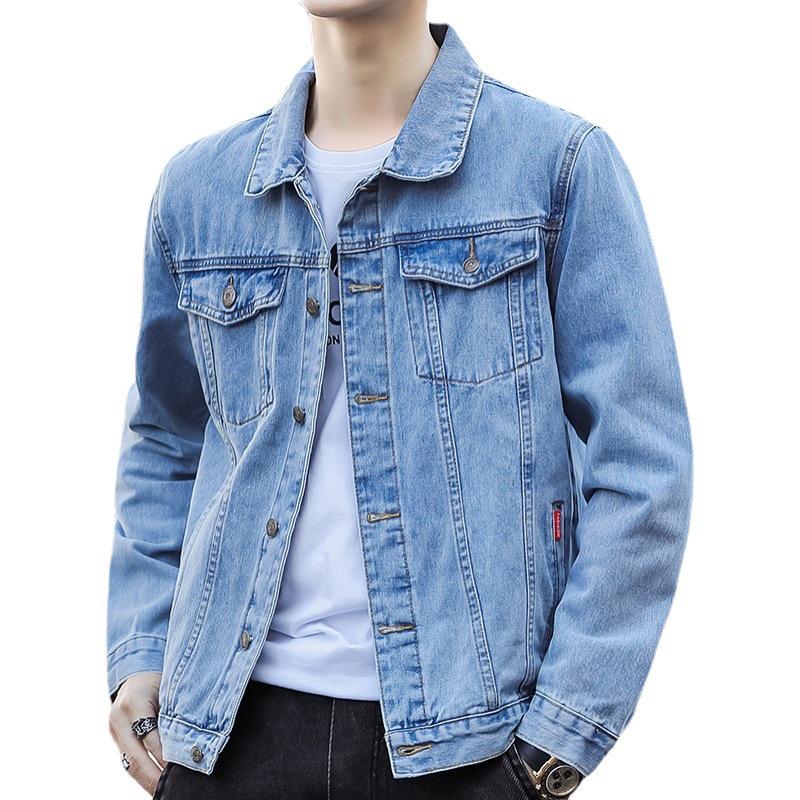 Men's 2023 Spring/Autumn Casual Denim Workwear Jacket - Fashionable and Handsome Men's Top