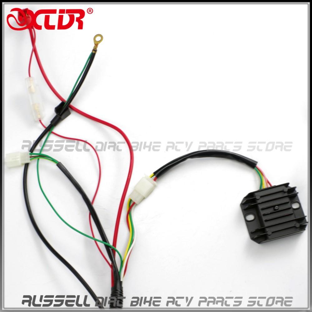 ATV Quad GY6 125cc 150cc ELECTRICS Stator Wire Wiring Harness Loom Magneto Ignition Coil CDI Rectifier Solenoid Parts