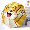 1pc Happy Dog Joyful Pet One Umbrella And a Plastic Handle, Compact And Stylish, with a Vibrant Cartoon Pattern, Perfect for All Seasons, Home, Travel