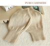 Women's 100% Pure Cashmere Half-Finger Gloves: Fingerless, Plain Knit, Warm and Cozy for Autumn/Winter