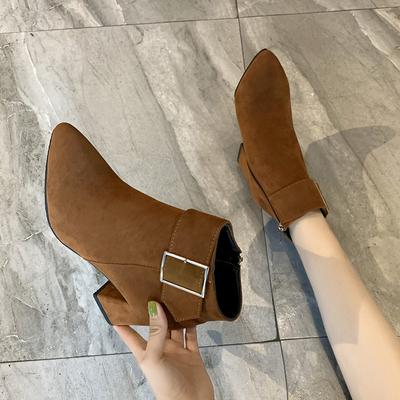 Kadın Vintage Yüksek Topuklu Çizmeler Tokalı Rahat Bayan Seksi Çizmeler Kadın Chelsea Çizmeler Büyük Beden 35-43 Botas De Mujer