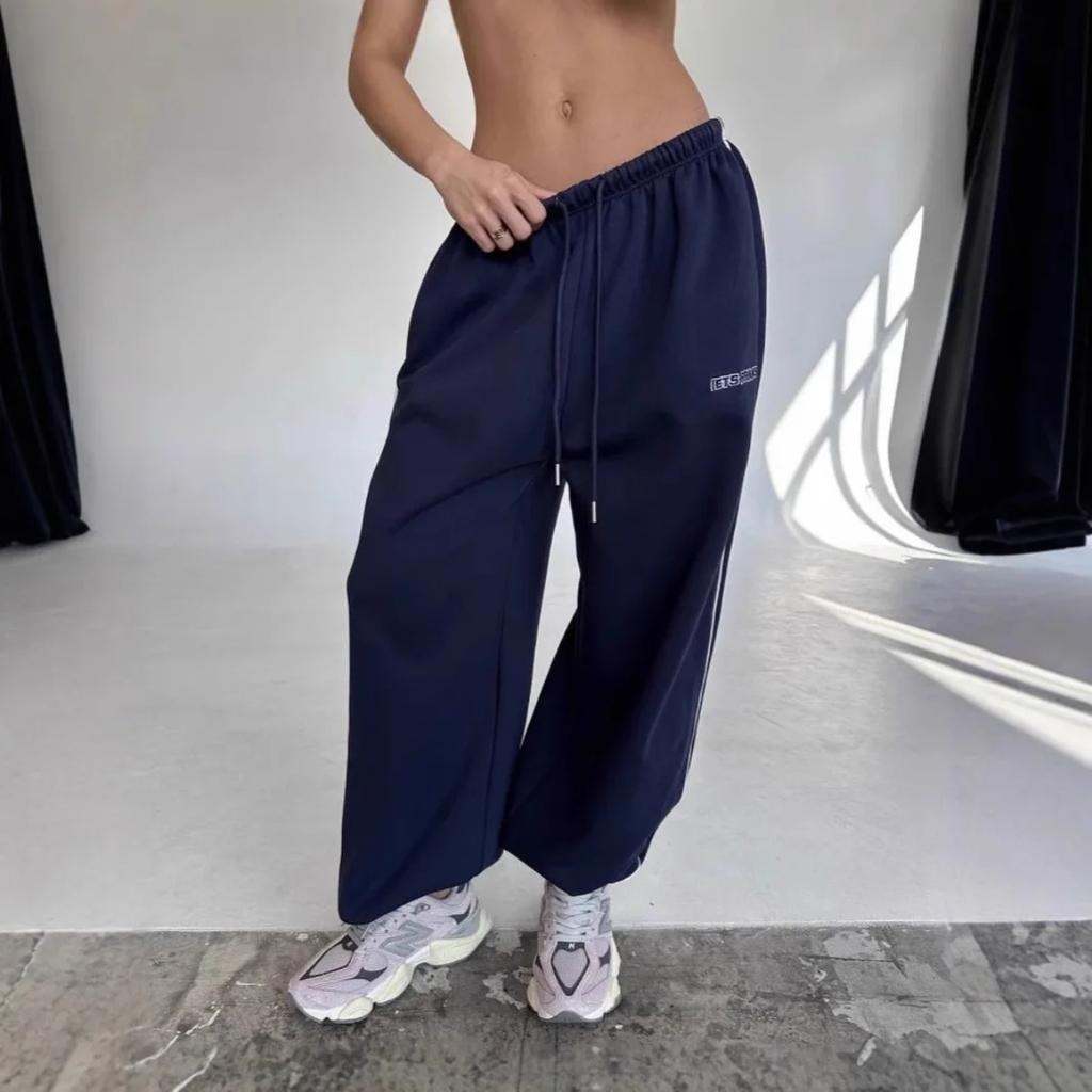 VIONA Striped Wide Leg Sports Pants For Women In Spring And Autumn, Loose And Slimming, Straight Leg Casual Pants
