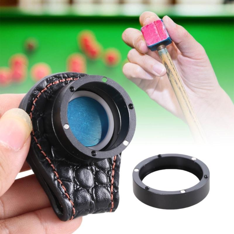3-Layer Chalk Holder with Belt Clip Magnetic Billiard Chalk Holder Leather Chalk Bag for Snooker and Pool Player
