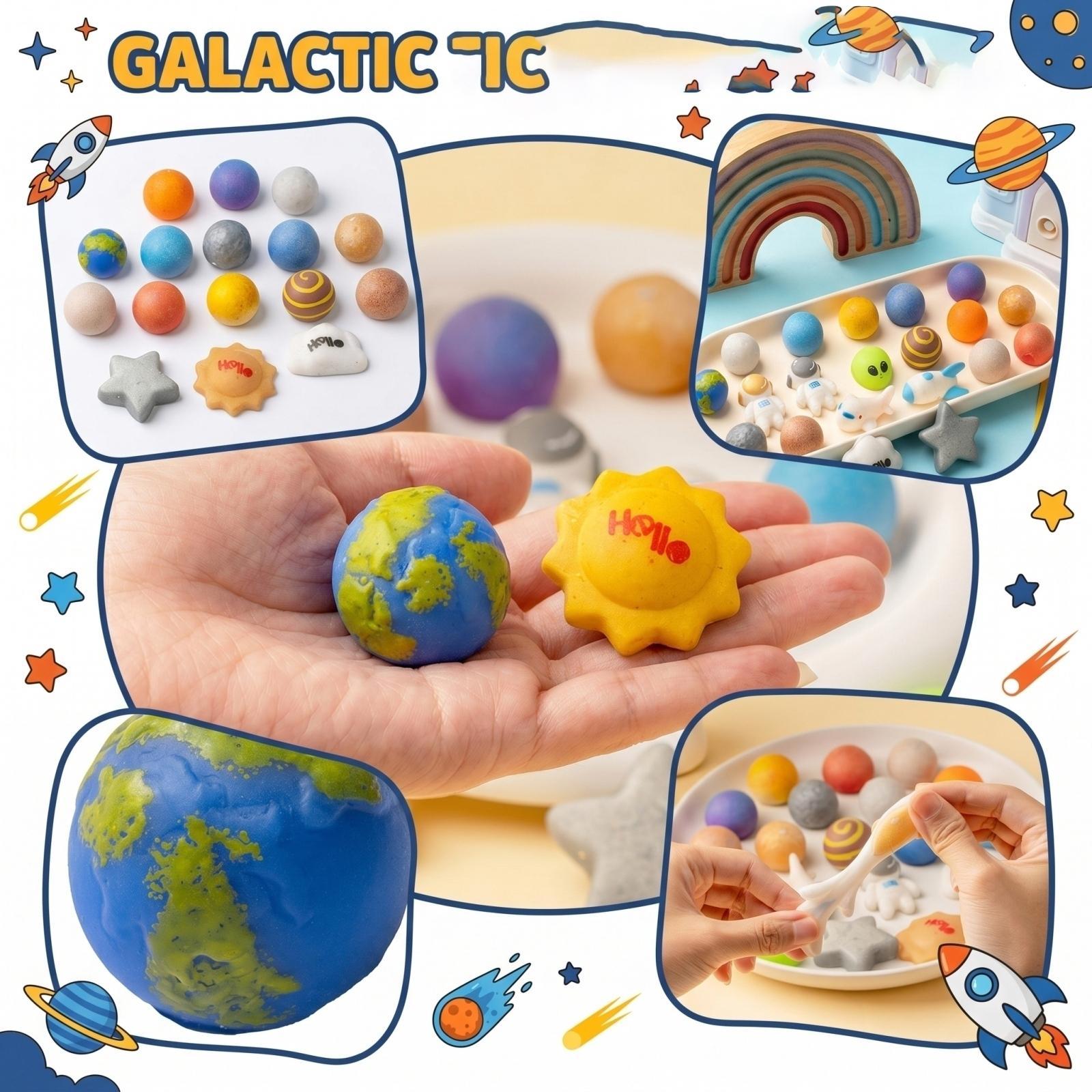 Creative Series Toy Planet and Alien Ball Set for Stress and Sensory Play for Home Office School Use One Size