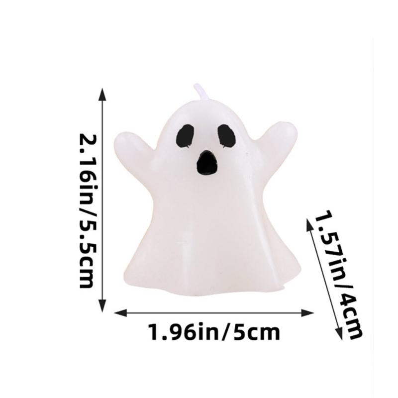 Pack of 10 Funny Ghostly Shape Candle for Halloween Festivities Party Paraffin Wax Candle Table Centerpieces Decoration