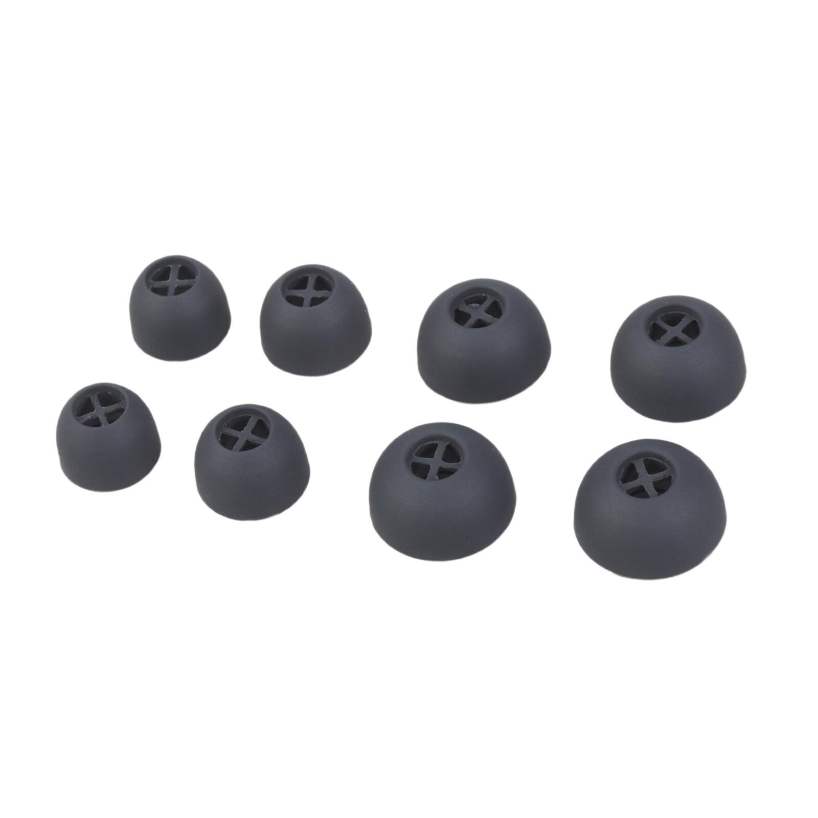 

4Pairs Earbuds Cover In-Ear Tip Soft Silicone Ear Buds Accessories for 3 Earphone Eartips чорний