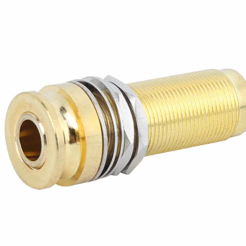 Zerodis Guitar Endpin Jack with Cylinder Clip End, Noise Reduction, High Strength, Gold Base