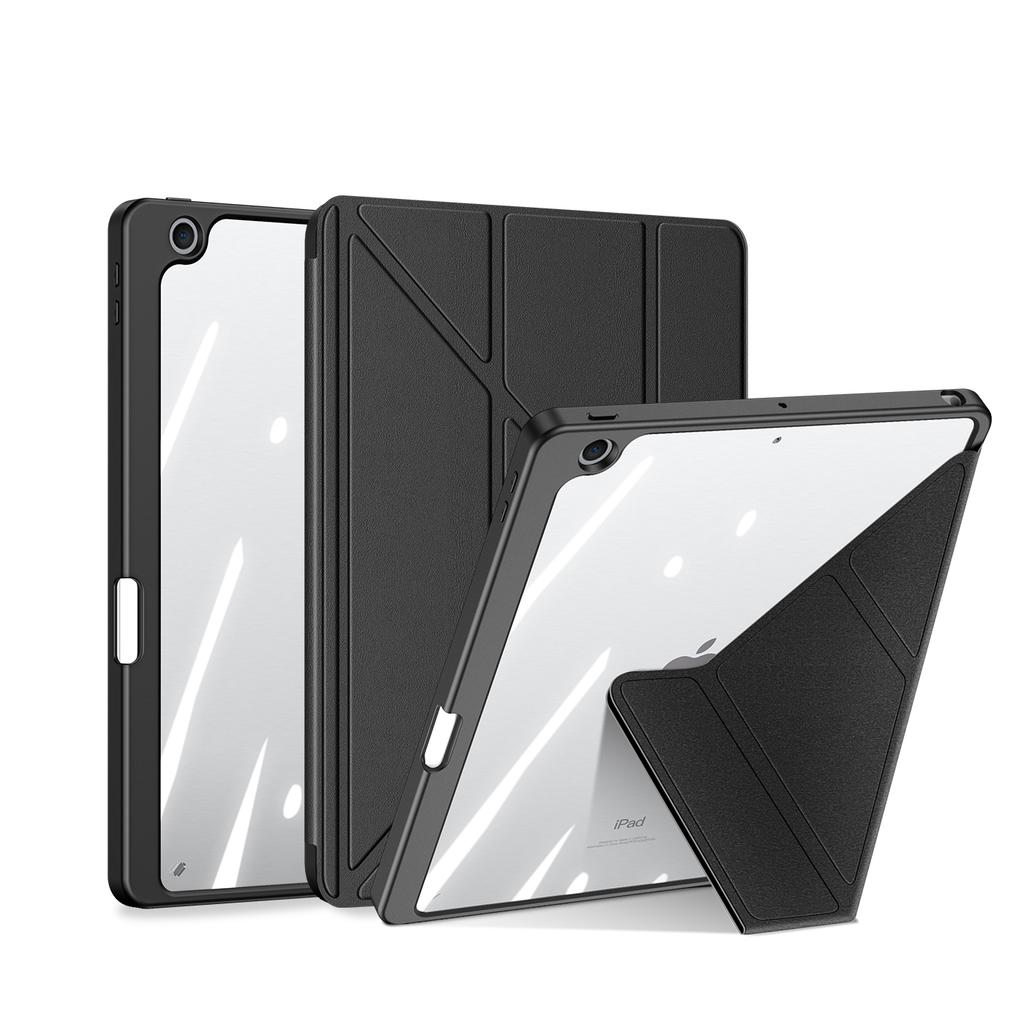 For Apple iPad 10.2 2026/iPad Pro 12.9 11/iPad Air 4 5 Case Detachable Tablet Multiple Stand Angles Clear Back Cover Mini 6