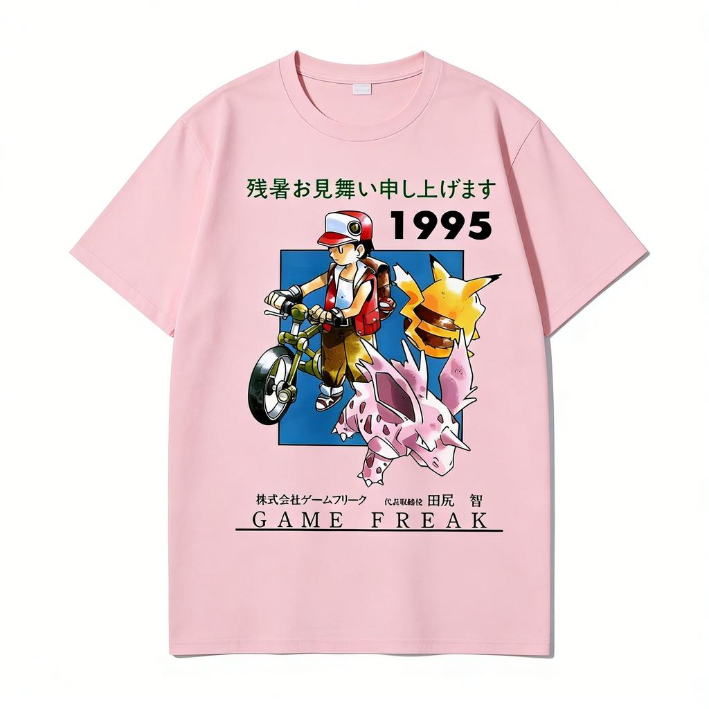 2026 Summer Oversized Pokemon Anime Graphic T Shirt Man Women Casual Cotton Short Sleeve Tee Top Y2k Streetwear Print Clothing