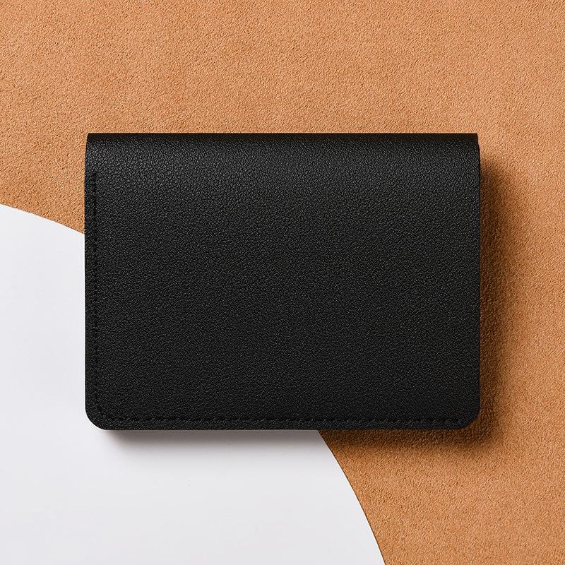 Women's Mini Leather Wallet - Slim, Short, Card & License Holder