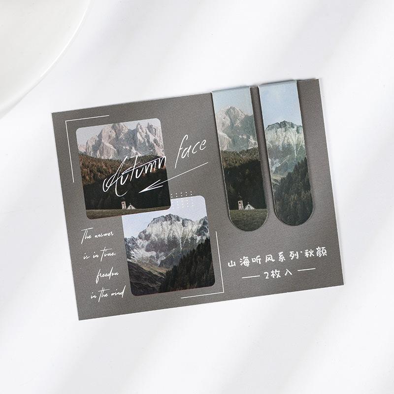 2/4/5 Stück/Set Chinesisches Retro Lesezeichen Bambus Lotus Kran Landschaft Lesezeichen für Lehrergeschenk Vintage Ästhetisches Magnetisches Lesezeichen