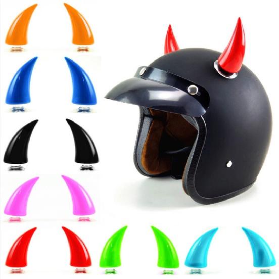 

1 шт., декор с рогами дьявола, разноцветные наклейки с длинными и короткими рогами для мотоцикла, велосипеда, автомобиля, Стайлинг, шлем