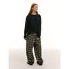 Saendeusaundeu (Unisex) Layered Wool Blend Sweater Navy
