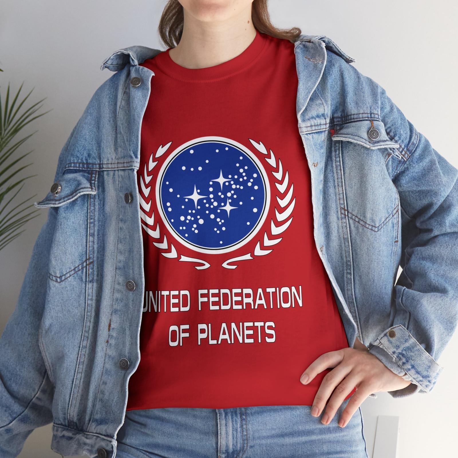 Star Trek United Federation of Planets T-Shirt Mens Womens Tees Top Sci-Fi Enterprise 2XL