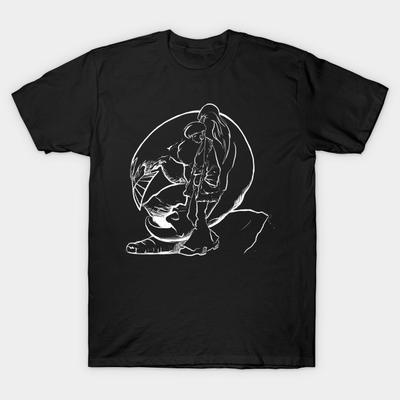 Herren Schwarzes T-Shirt mit Aufdruck Inspiriert von The Maxx Linienkunst No-Cut Transferpapier Druck Baumwoll-T-Shirt