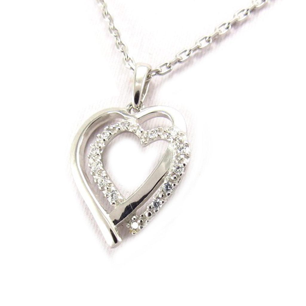Altesse [K6375] - Silver Necklace 'Love' Silver-white (rhodium-plated) - 13x16 Mm