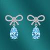 BELLA BOX Luxury Women Stud Earrings Wedding Engagement Party Gift