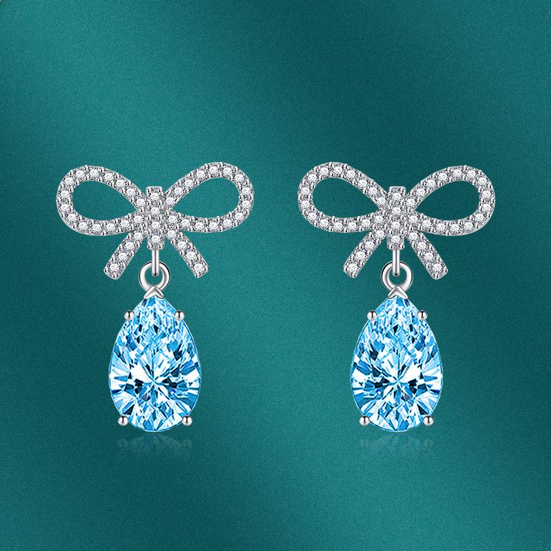 BELLA BOX Luxury Women Stud Earrings Wedding Engagement Party Gift