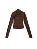 Pure Desire Two-Piece Illusion Square Neck Long Sleeve Slimming Top for Women - Autumn Chic Base Layer