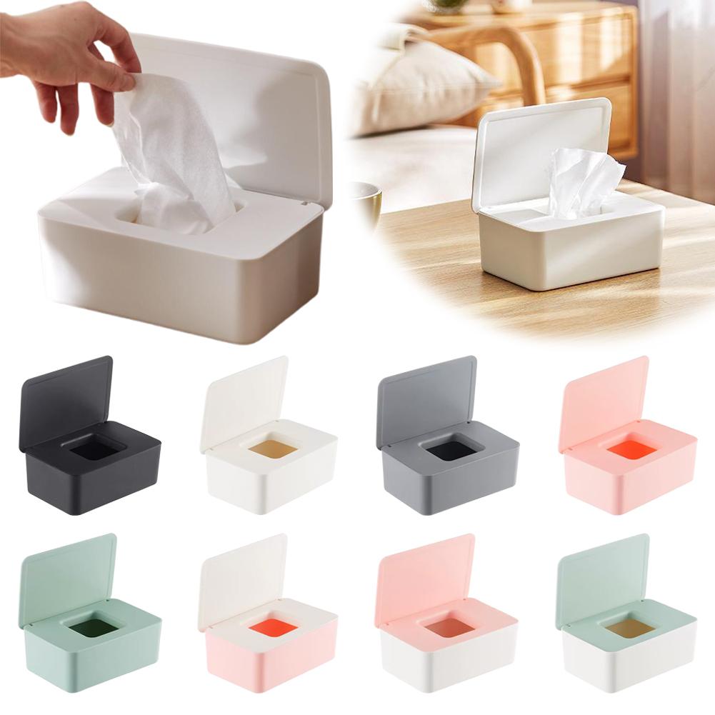 New Plastic Tissue Box Wet Tissue Holder Cover Wipes Paper Tissue Paper Storage Box Paper Towel Dispenser Home Napkin Organ
