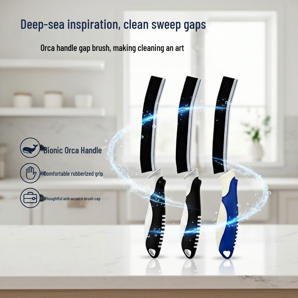 Multi-Purpose Crevice Brush for Kitchen and Bathroom Sinks and Faucets