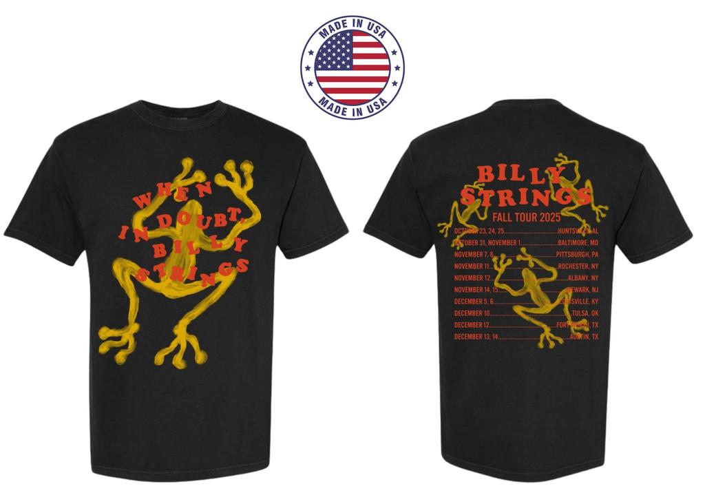 Billy Strings Fall 2026 Tour Dates Frogs Art Two Sided T-shirt Unisex All Sizes
