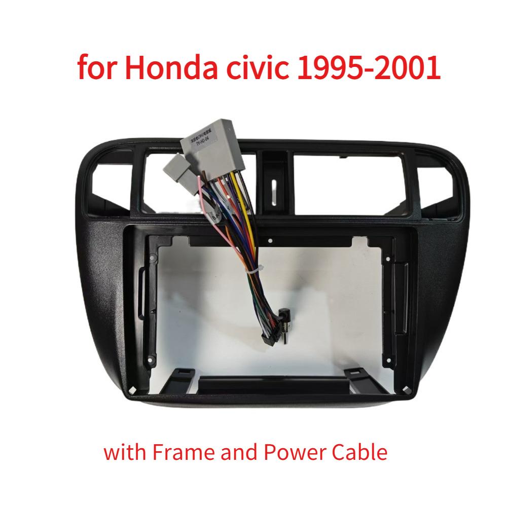 9 Inch Car Fascia Panel for Honda Civic 1995-2001 Dash Kit Install Fascia Console Frame Panel Dashboard Kit