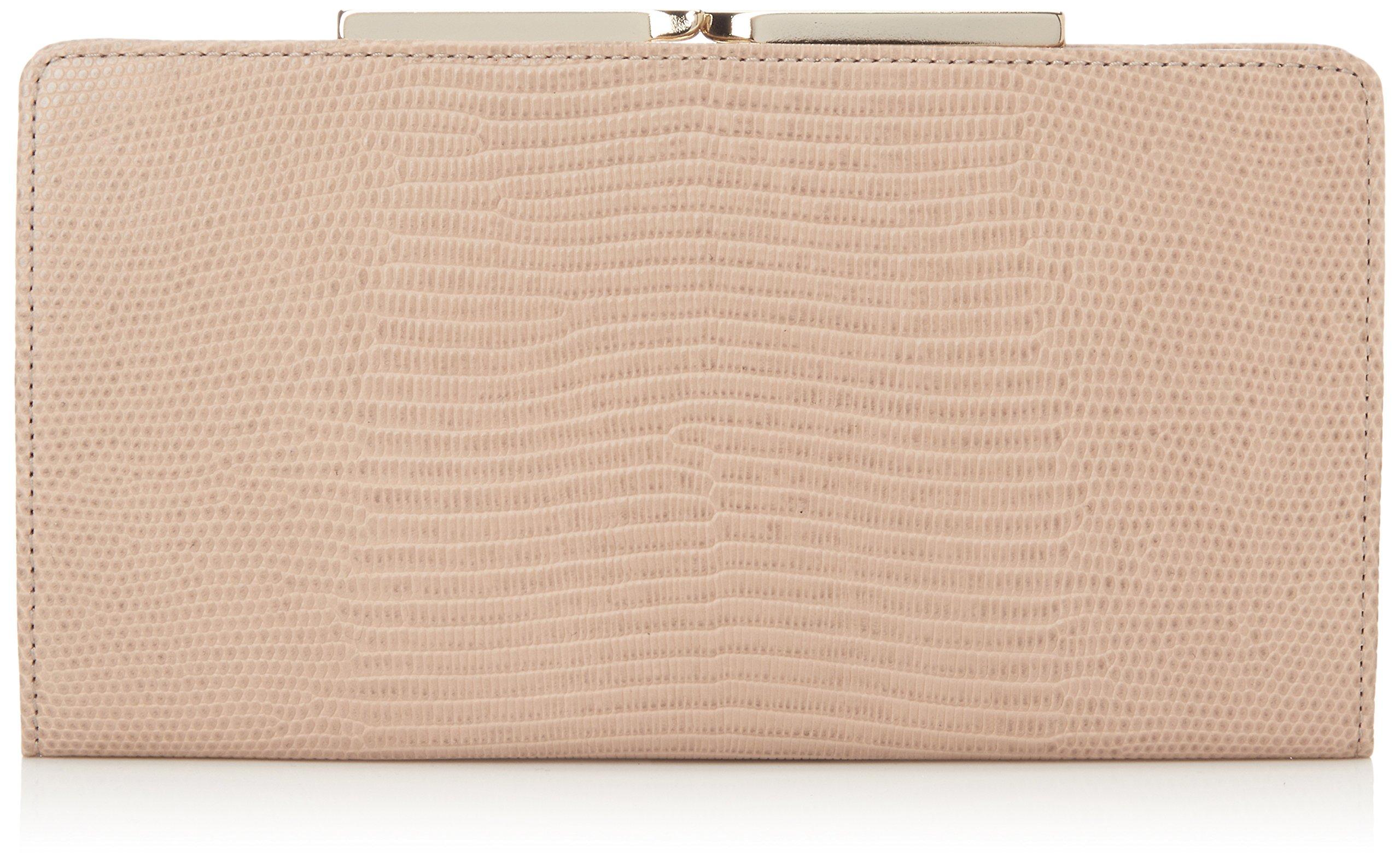 

Italian leather lizard embossed long wallet LUCIA Greige [Topkapi]
