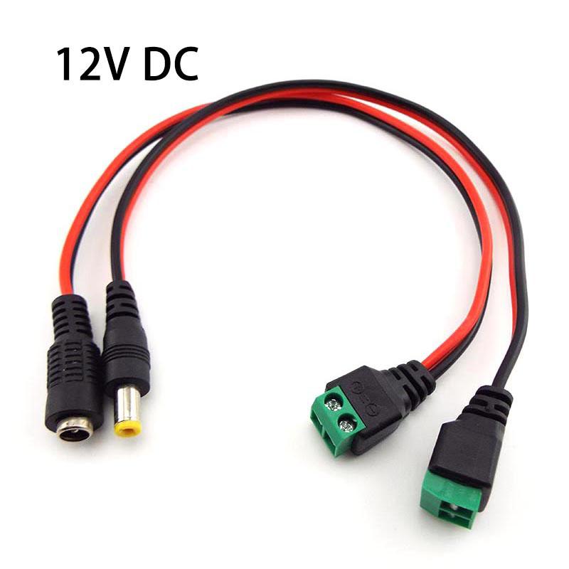 12V DC Male Female Plug Connector Extend Cable Wire for LED Light Strip CCTV Camera Accessories 5.5*2.1mm