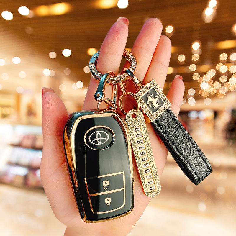 Spezielles Toyota Leiling Doppelmotor E + Autoschlüsselset Ling Put HARRIER Hülle Corolla Sharp Put Vorne Landa Schnalle