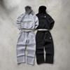 Unisex Gray Retro Zipper Hoodie - New Loose Fit Spring Cardigan Jacket