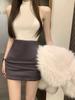 Women's Solid Color High-Waisted Bodycon Pencil Skirt - Summer Slim Fit A-line Skirt