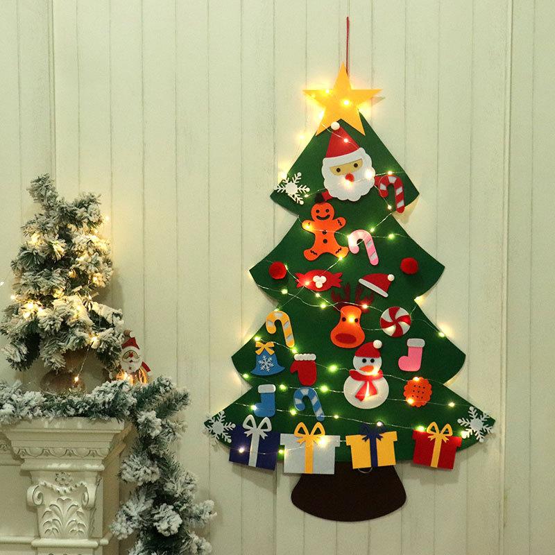 Christmas Decoration Children's Handmade Puzzle DIY Felt Cloth Christmas Tree, Pendant Gift Ornament