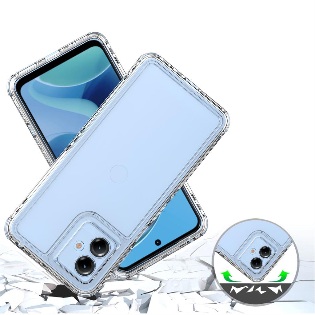 For Motorola Moto G14 4G Case PC+TPU Phone Cover HD Transparent