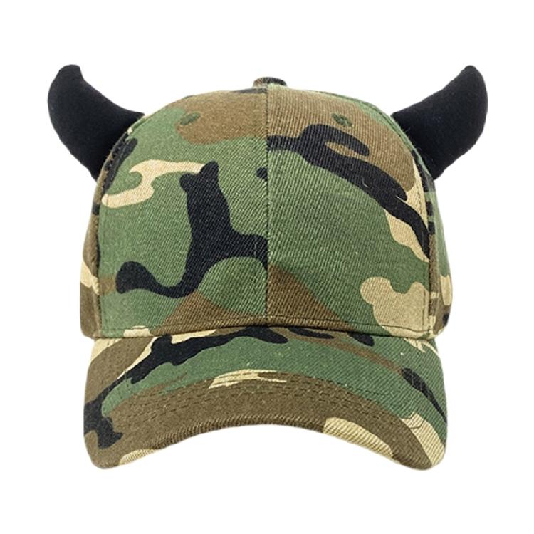Unique Horn Baseball Hat Teens Headwear Devil Horns for Travel Photo Props