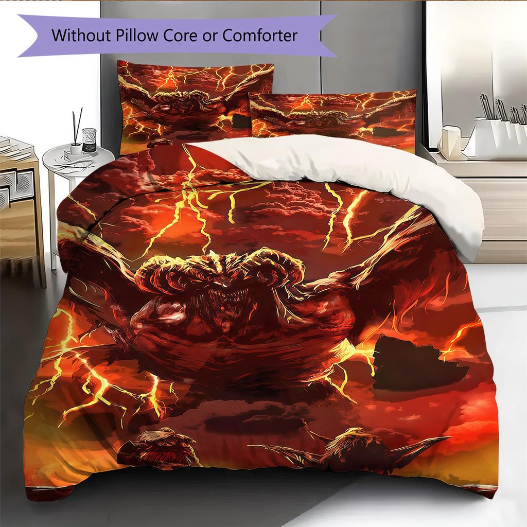 Elden Ring Set Biancheria da Letto Trapunta Copripiumino Federe Decorazione Casa Regalo di Compleanno (1 * copripiumino + 2 * federa, senza nucleo)
