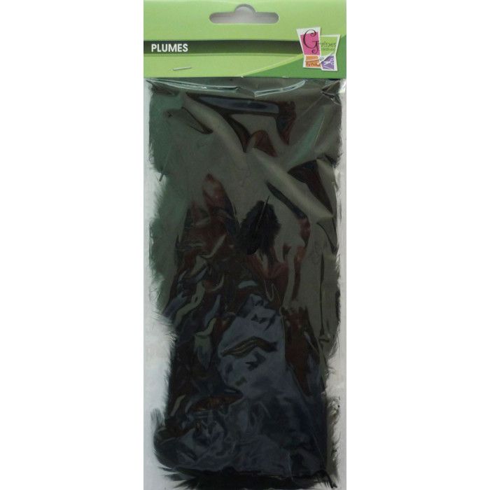 Rooster Feathers - Black - 3 Grams - Length 10 Cm - Bag of Feathers - Handmade Decoration