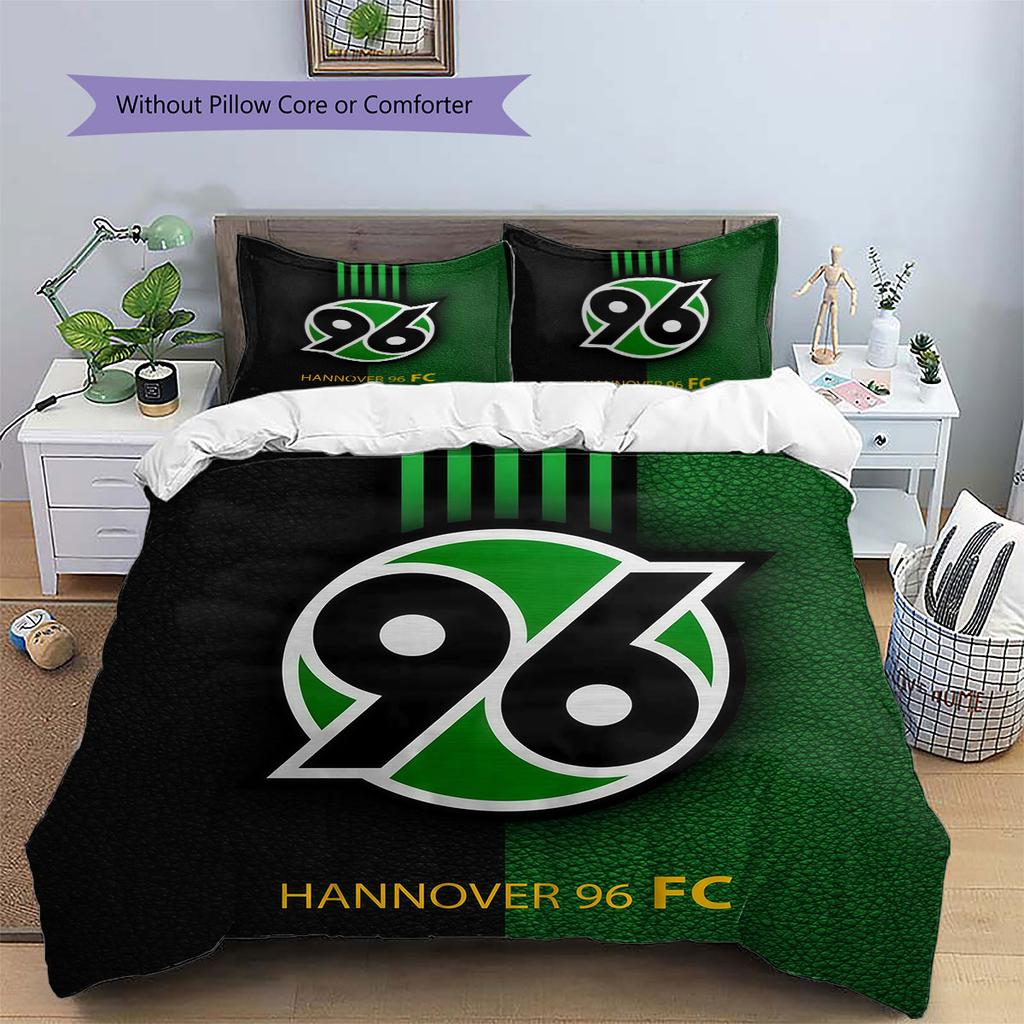 Hannover 96 Pattern Bedding,Quilt Set Quilt Cover Pillowcase Home Birthday Gift(1 * duvet cover + 2 * pillowcase, without core)