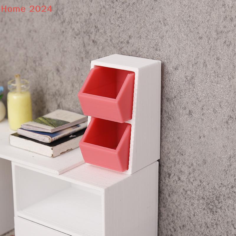 [HGS]Miniature Storage Box Ornament 1/12 Dollhouse Mini Kitchen Food Basket Model Dolls House Decor Accessories Pretend Play Toy